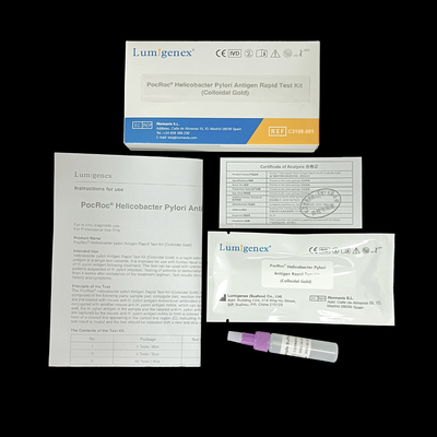 Kolloidal Altın CE Belgeli Lumigenex Helicobacter Pylori Hızlı Testi
