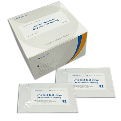 Tam Kan Veya Serum Ürik Asit Test Şeritleri Kuru Kimya Yöntemi