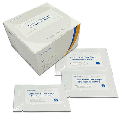 % 99 Doğruluk CE ISO Lipid Panel Test Şeritleri Evde Kalp Hastalığı Testi