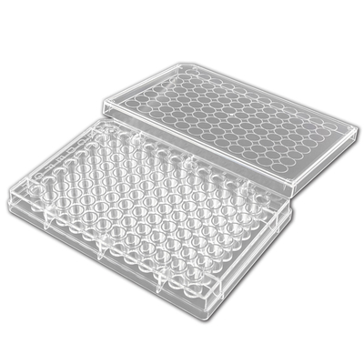 Düz Tabanlı Gama Steril 96 Kuyu Elisa Plaka Beyaz / Siyah