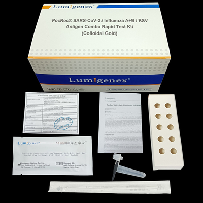 SARS-CoV-2 / Influenza A+B/RSV Antijen Kombo Hızlı Test Kiti Kolloidal Altın CE Kayıtlı Antijen Hızlı Test Kiti