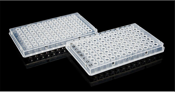 CE PCR Sarf Malzemeleri 0.1ml 96 Kuyulu Yarı Etekli PCR Plakası Şeffaf