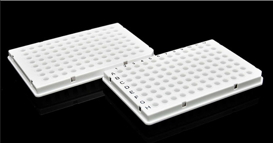 Beyaz PCR Sarf Malzemeleri 0.1ml 96 Kuyulu Yarım Etekli PCR Plakası