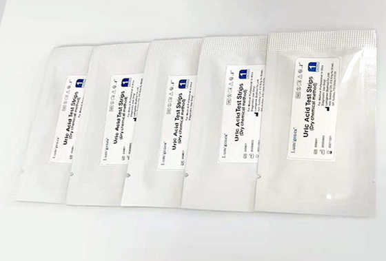 ISO13485 Onaylı Ürik Asit Test Şeritleri Kuru Kimya 4 Dakika