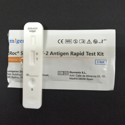 CE ve AB Beyaz Listesi ile Covid-19 Antijen Hızlı Test Kiti (Kolloidal Altın)